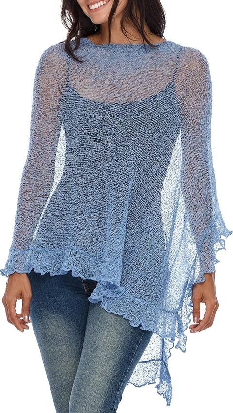 SHEER PONCHO SHRUG LIGHYWEIGHT AND AIRY