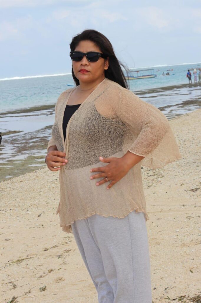 Lightweight transparent shrug cardigan for women