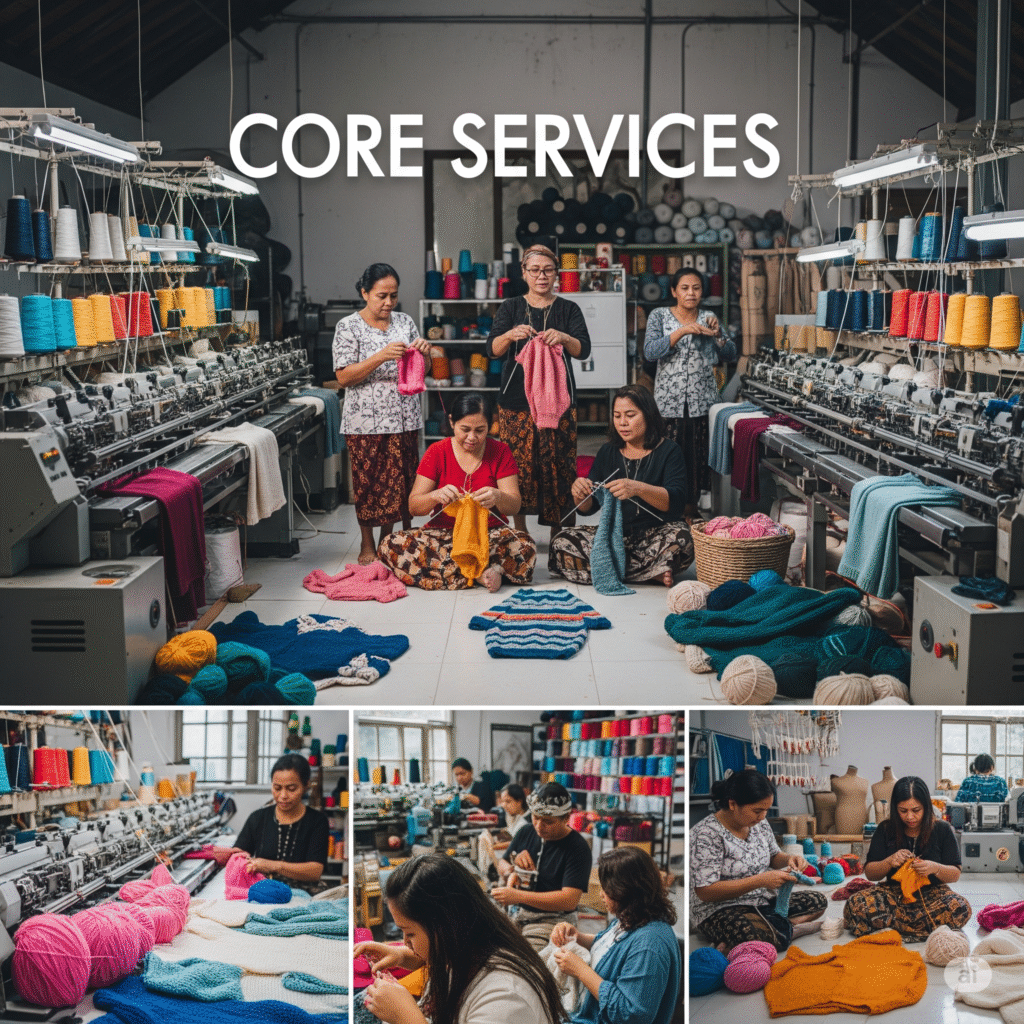 Our Core Services as Custom Knitwear Manufacturers