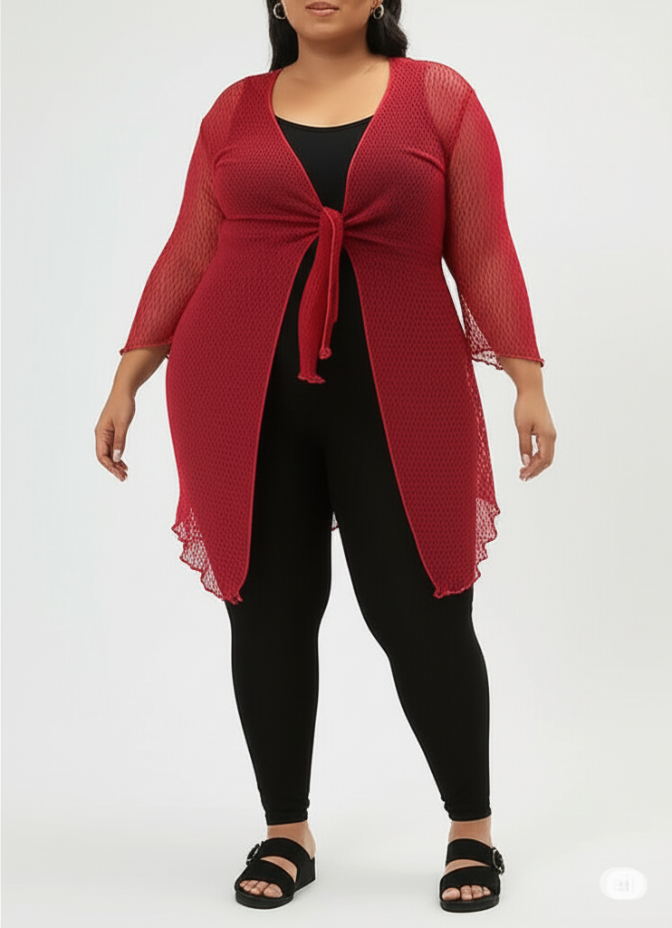 What is a Plus Size Lightweight Sheer Knitted Shrug?