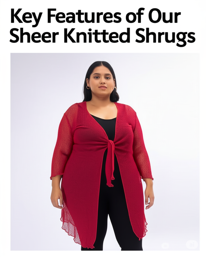 Key Features of Our Sheer Knitted Shrugs