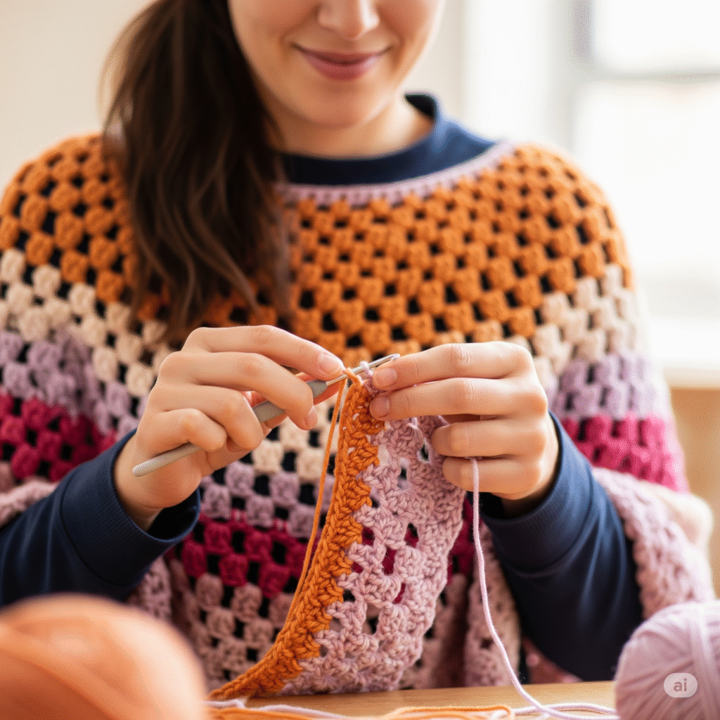 Custom knit shrug bolero designed in Bali Knitted Shop