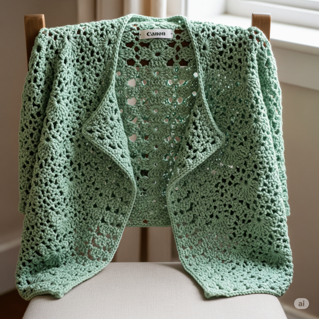 Crochet Style Knitted Shrug